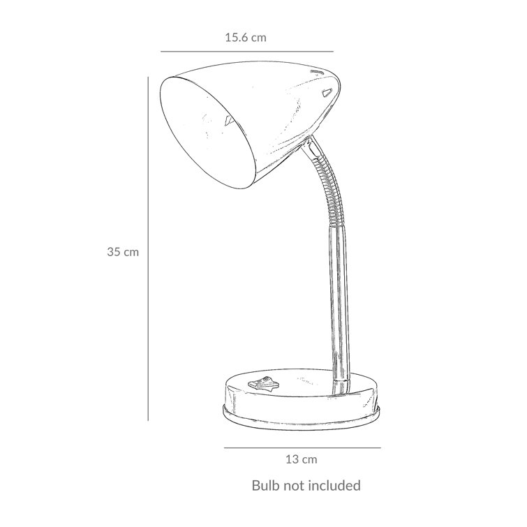 Zipcode Design Ervin 35cm White/Black Desk Lamp & Reviews Wayfair.co.uk